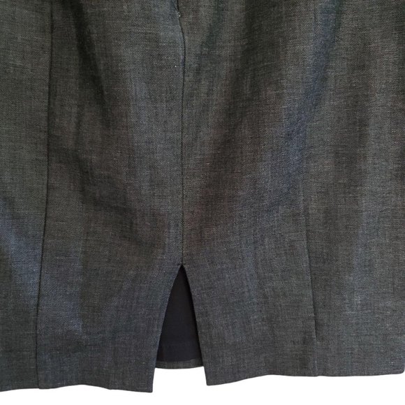 Express Gray Pencil Skirt 6 Stretch Career Casual Lightweight Zip Office Siren - Picture 5 of 7